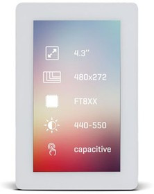 MIKROE-2167, MIKROE-2167 TFT LCD Colour Display / Touch Screen, 4.3in, 480 x 272pixels