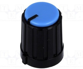 GTC6M-13X16-N, Ручка, миниатюрный,с указателем, пластик, dоси: 6мм, d13,3x16,5мм