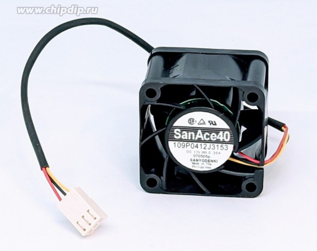 Вентилятор Sanyo Denki San Ace 109P0412J3153 12v 0.35 40x28 3pin