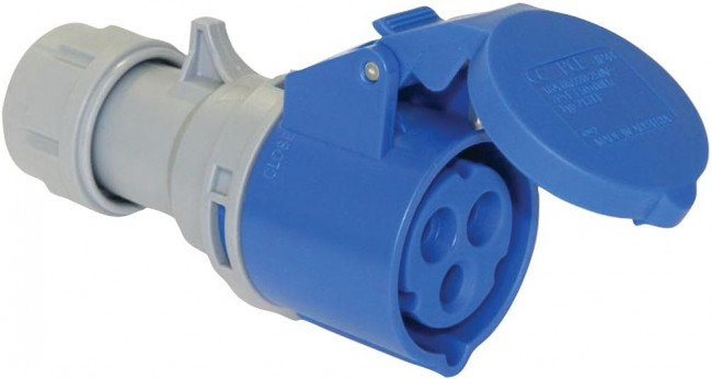 213-6, Разъем: питания AC, гнездо, "мама", 16А, 230ВAC, IEC 60309, IP44