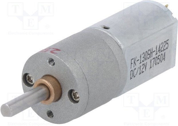 3482, Двигатель: DC, с редуктором, 12ВDC, 1,6А, Ось: D профиль, 250: 1