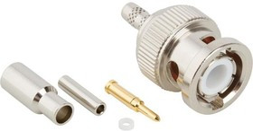 112512, RF/COAXIAL, BNC PLUG, STRAIGHT, 50 OHM, CRIMP