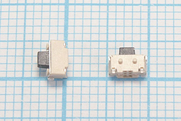 Тактовый переключатель угловой, SMD 4.4x1.8x3.4мм, h 1.3мм, аналог [IT-1198E]; №15227 ПКнТакт 4,4x 1,8x 3,4\h 1,3\угл\NO\\SMD\QITZ-1198