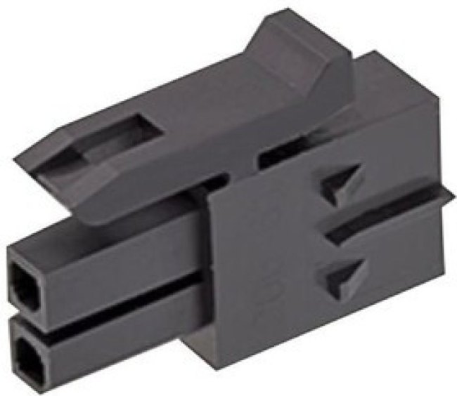 206461-0200, Корпус разъема, Micro-Fit+ 206461, Гнездо, 2 вывод(-ов), 3 мм, 206460, 206462 Crimp Terminals