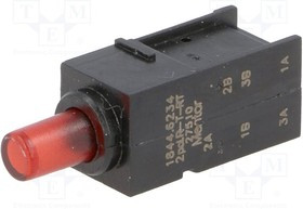 1844.6234, Переключатель: кнопочный, Пол: 2, DPDT, 0,5A/60ВAC, 0,5A/60ВDC