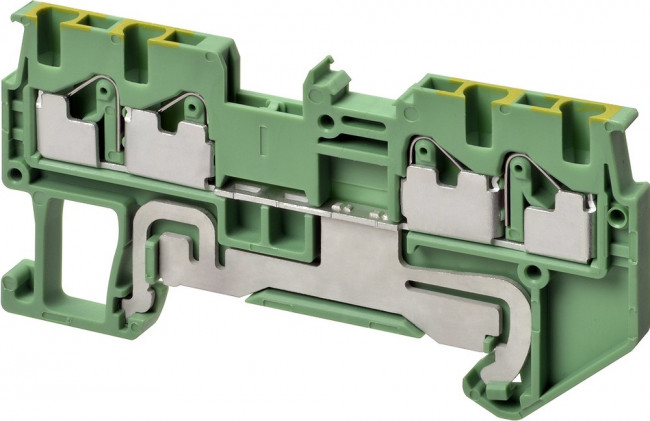 XW5G-P1.5-1.2-1, DIN Rail Terminal Blocks Grd TB PushIn 1.5mm 1:2 1tier