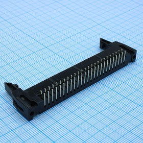 DS1011-50RBSiB7-B, (SCM-50R, IDCC-50MR), Вилка на плату, угловой монтаж 50pin(2х25), шаг 2.54мм