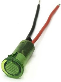 655-1204-103F, LED Panel Mount Indicators 0.5in SnapIn PCB FLAT GREEN