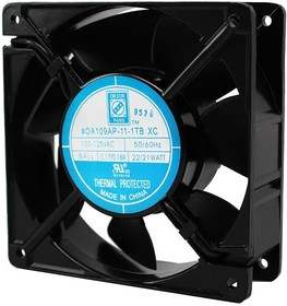 OA109AP-11-1TBXC, AC Fans Axial Fan, 120x120x38mm, 115VAC, 131CFM, 22W, 47dBA, 3300RPM, Ball, Terminals