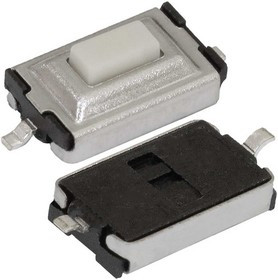 KAN0441-0252B 6x3.5x2.55 mm, Тактовая кнопка KAN0441-0252B, 6.1x3.7x2.5 мм, OFF-(ON), SPST, 50 мА, 12 В, 100 мОм