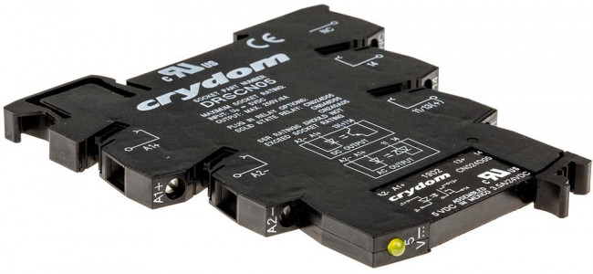 DRA-CN024D05, Solid State Interface Relay, 12 V dc Control, 3.5 A Load, DIN Rail Mount DRA-CN024D05, Solid State Interface Relay, 12 V dc Control, 3.5 A Load, DIN Rail Mount