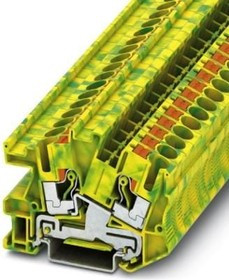 3213966, Terminal Block, Push-In, 2 Poles, , 0.52 ... 10mm², Green / Yellow