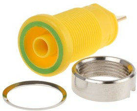 972355188, Green/Yellow Female Banana Plug Tab 1000V ac/dc 972355188, Green/Yellow Female Banana Plug Tab 1000V ac/dc