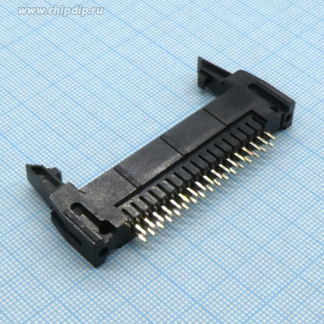 SCM-34 (DS1011-34S) (IDCC-34MS), Вилка на плату прямая с защелкой 34pin
