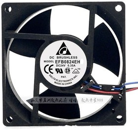 Вентилятор Delta EFB0824EH 0,21A 24V 2pin 80x25 родной 3 лопасти