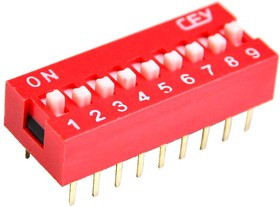 DS1040-09RN, DIP переключатель 9pin