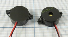 Зуммер пьезоэлектрический с генератором, размер 22x11m32, напряжение 18~30В, частота 4.2кГц, контакт