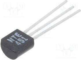 NTE451, Транзистор: N-JFET, полевой, 25В, 20мА, 350мВт, TO92, Igt: 30мА