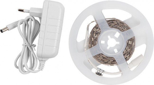 General Лента Светодиодная 3 метра с адаптером 7,2Вт 12В SMD5050 10мм 90 диодов 12 Лм/чип IP20 3000К Теплый белый свет 501621 GLS-5050-30-7.