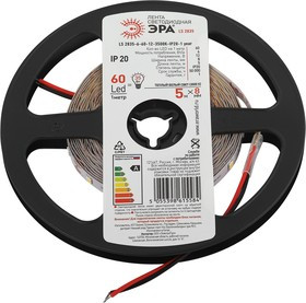 Светодиодная лента ЭРА LS2835 6-60-12-3500K-IP20-1 year-5m нейтральный белый свет Б0053974