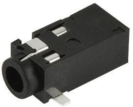 SJ-2504A-SMT-TR, Phone Connectors 2.5mm Audio Jack SMT 4 conductor 0 switch