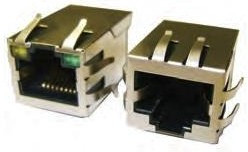ARJ11B-MASAT-LU2, Modular Connectors / Ethernet Connectors CONN MAGJACK 1PORT 100 BASE-T