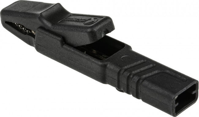 932146100, Crocodile Clip 4 mm Connection, Brass Contact, 25A, Black