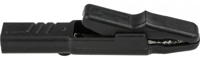 932146100, Crocodile Clip 4 mm Connection, Brass Contact, 25A, Black