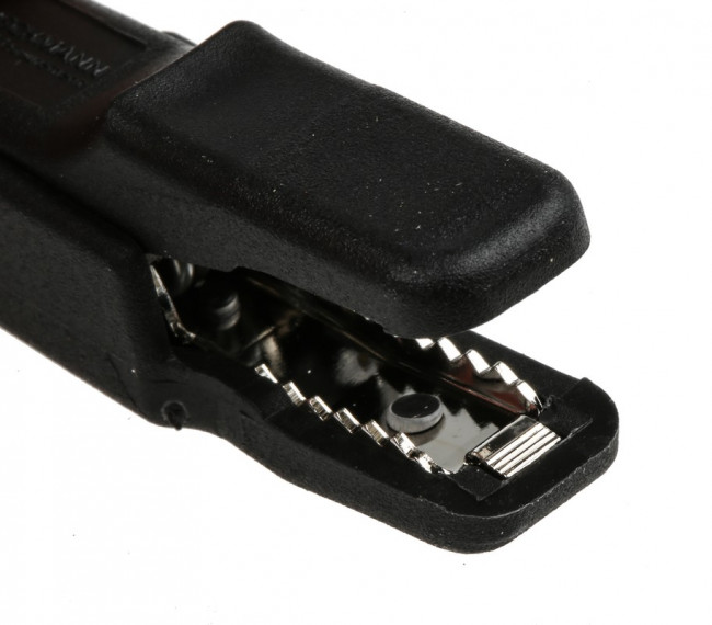 932146100, Crocodile Clip 4 mm Connection, Brass Contact, 25A, Black