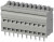 TBL009V-254-10GY-2GY, Fixed Terminal Blocks Terminal block, screwless, 2.54, Vertical, 10, Gray w Gray Button