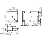 Излучатель звука магнитоэлектрический без генератора SMD 14x11x4мм, 3.0В, 19 Ом, 3.2 кГц; зм 14x11x4