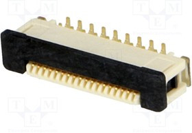 XF2J182412AR100, Разъем: FFC (FPC), вертикальный, PIN: 18, реверсивный,ZIF, SMT