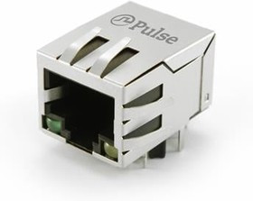 JD0-0004NL, Modular Connectors / Ethernet Connectors Through Hole 1X1 10/100 PoE Tab Down