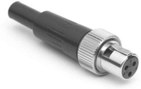AG3FL, XLR Connectors 3 Pole Mini XLR Cable Connector G Type Female Stamped Contacts Nickel Finish