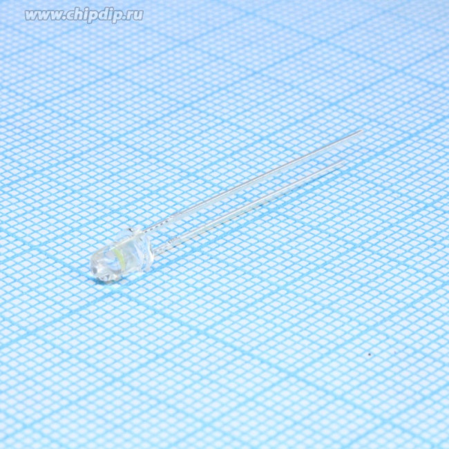FYL-3014UWC, Светодиод суперяркий белый 15° d=3мм 4000 мКд