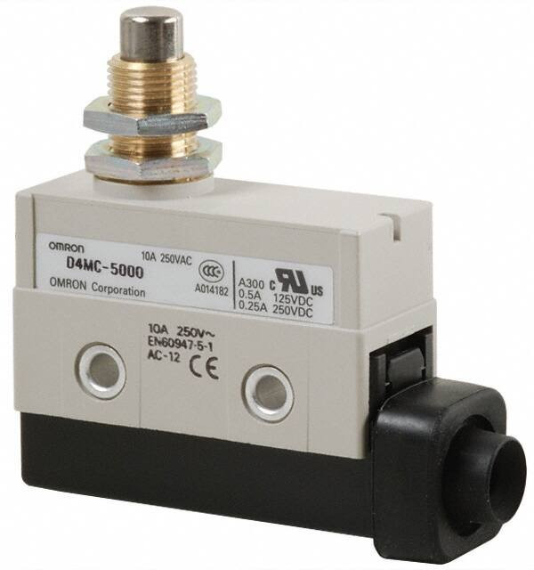 D4MC5000, Limit Switch, Panel Mount Plunger, 1NO / 1NC,