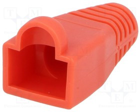 795-601306, Корпус вилки RJ45; 6мм; Цвет: красный