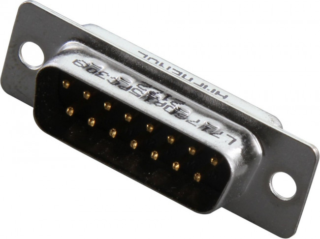 L717SDA15PC309, D-Sub Standard Connectors 15P Sz A Std Density Pin 30u