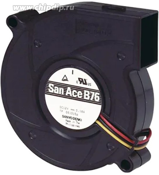 9BD12SA6-1, Blowers &amp; Centrifugal Fans DC Blower, 76x20mm, 12VDC