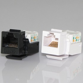 HYC-K15111, Розетка Keystone 8P8C (RJ-45) CAT.5e, белая (TOOL FREE)