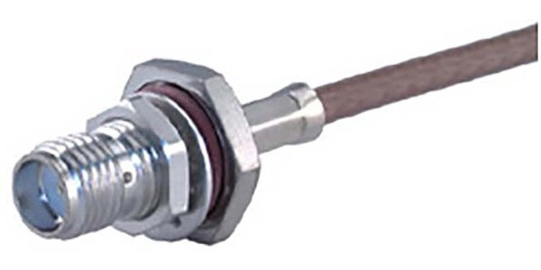 24_SMA-50-2-46/133_NH, RF Connectors / Coaxial Connectors SMA straight bulkhead cable jack(f)