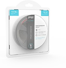 Gauss Лента Basic LED 2835/240 12V 14,4W/m 1600lm/m 4000K 10mm IP20 5m 1/100