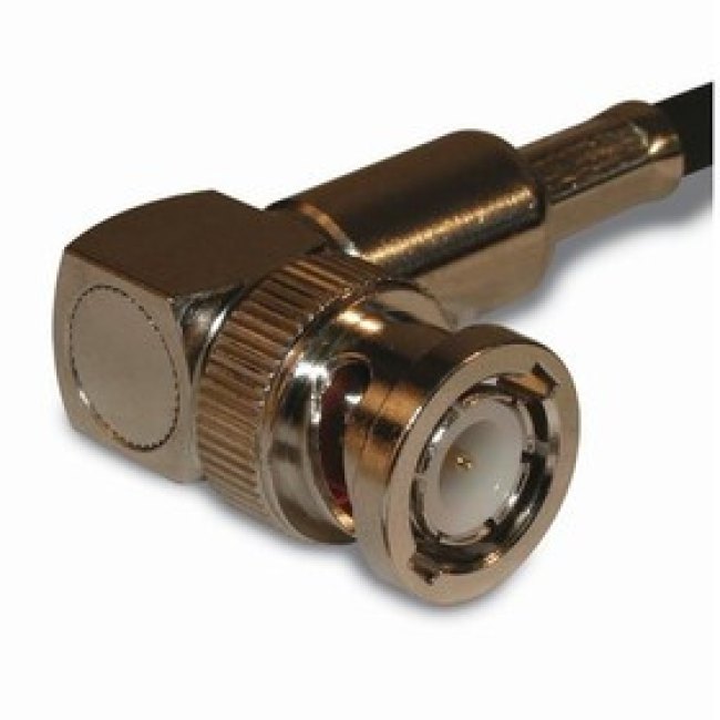 112182, RF Connectors / Coaxial Connectors BNC R/A CRIMP PLUG RG58 50 OHM BR DL