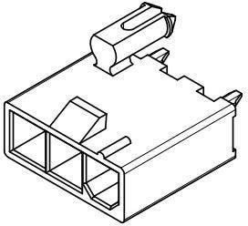 39-30-5038, Headers &amp; Wire Housings MiniFitJr Vt HdrAssy SR wPeg 3Ckt