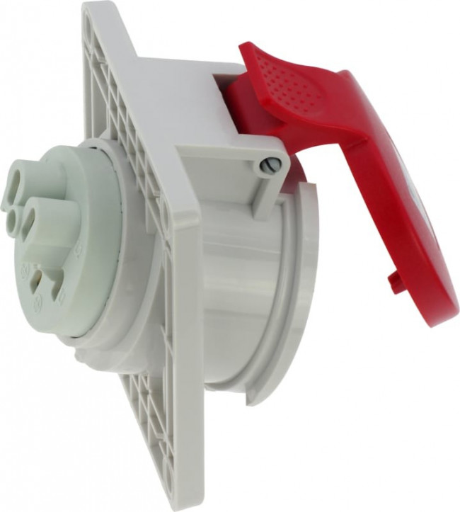 Встраиваемая наклонная розетка 16A/400V/3P+N+E/IP44, фланец 92x100 CA1473 Встраиваемая наклонная розетка 16A/400V/3P+N+E/IP44, фланец 92x100 CA1473