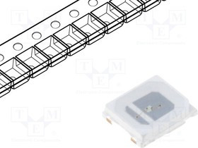 OF-SMD2835B, Светодиод, SMD, 2835,PLCC2, голубой, 780-1000мкд, 2,8x3,5x0,75мм