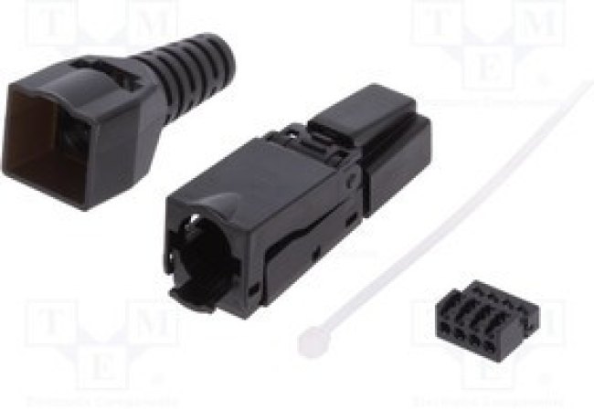 LOG-MP0045, Вилка, RJ45, PIN: 8, Кат: 6a, не экранированный, Конф: 8p8c, прямой