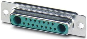 CUC-DSI-J1STZ- S/DSLSB2P15S, Комбинированный разъем D Sub, DB-17W2, Гнездо, 17 контакт(-ов), 15 Сигнальных, 2 силовых, Пайка