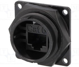 DCP-RJ6B-F, Проходник RJ45 гнездо с обеих сторон PIN 8 Кат 6 IP67,IP70