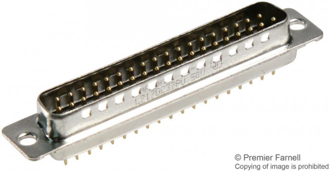 L717DC37PU, D SUB CONNECTOR, STANDARD, 37 POSITION, PLUG, Разъем L717DC37PU Amphenol